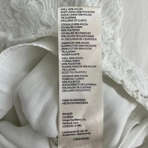 Free People NWT Hailee White Ivory Lace Back Tie Mini Dress, Size XS - Picture 13 of 13